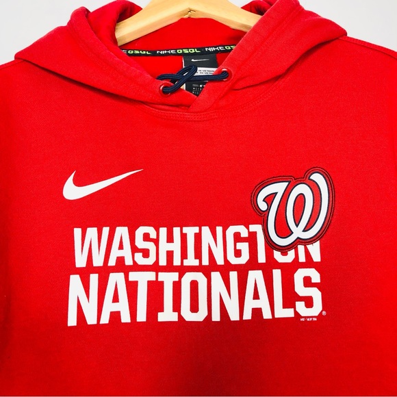 Nike Washington Nationals Baseball Red Hoodie Sweater Top Shirt Men women unisex - Picture 2 of 11